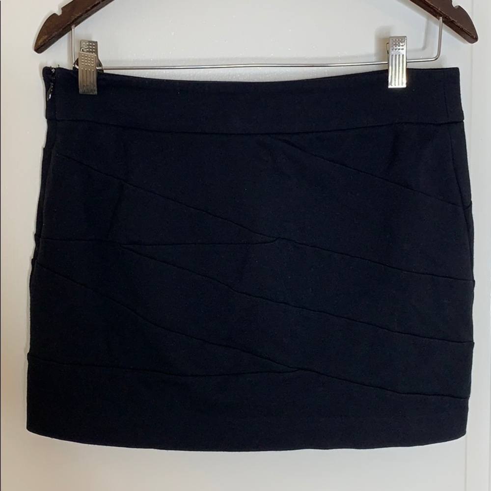 Black mini skirt